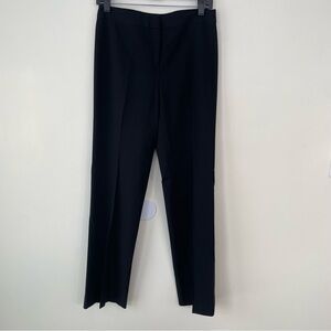 Lafayette 148 New York Black Wool Trouser Pants size 2 Straight Leg